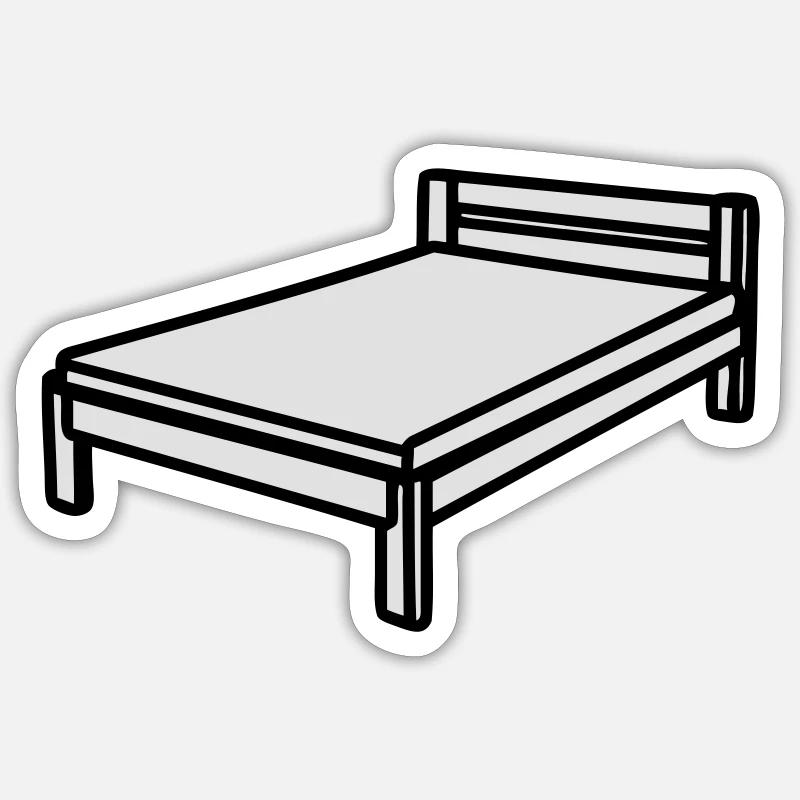 Lit - Sticker taille S (10 x 10 cm) - blanc mat