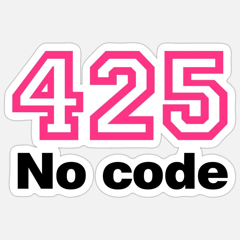 Error 425 No Code - Sticker Größe S (10 x 10 cm) - Mattweiß