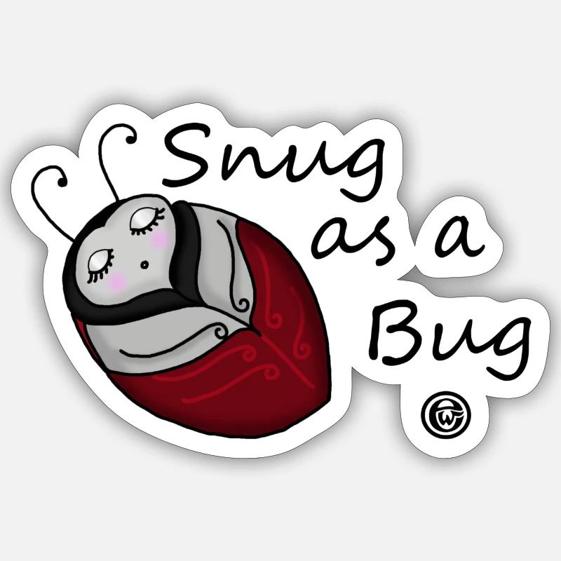 Gemütlich wie ein Sticker Größe S (10 x 10 cm)