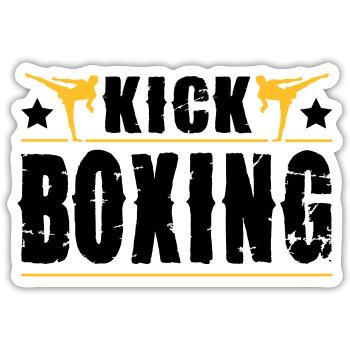 kick boxing - Sticker Größe S (10 x 10 cm) - Mattweiß - Vorne
