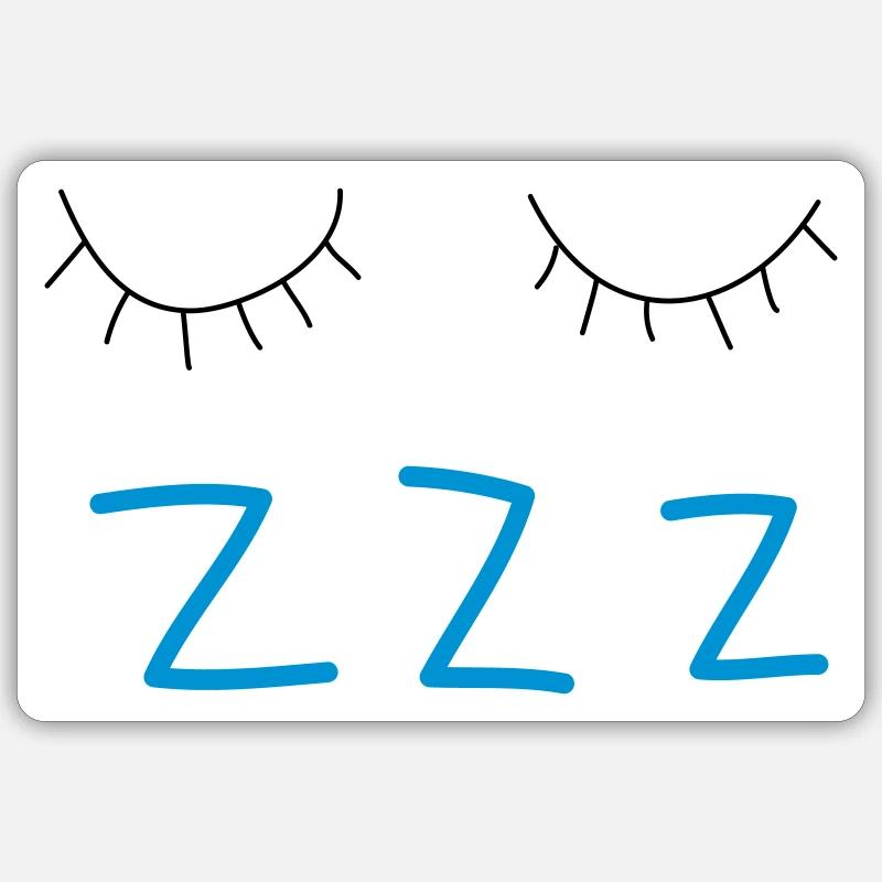 sleep - Sticker size S (10 x 10 cm) - white matte