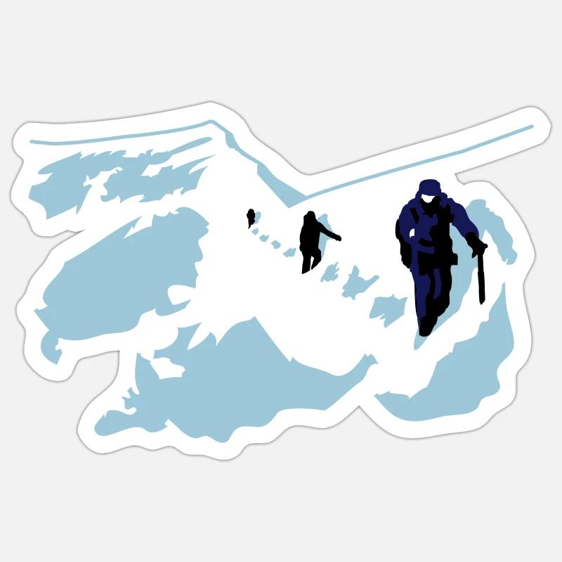 Climbing - Sticker size S (10 x 10 cm) - white matte