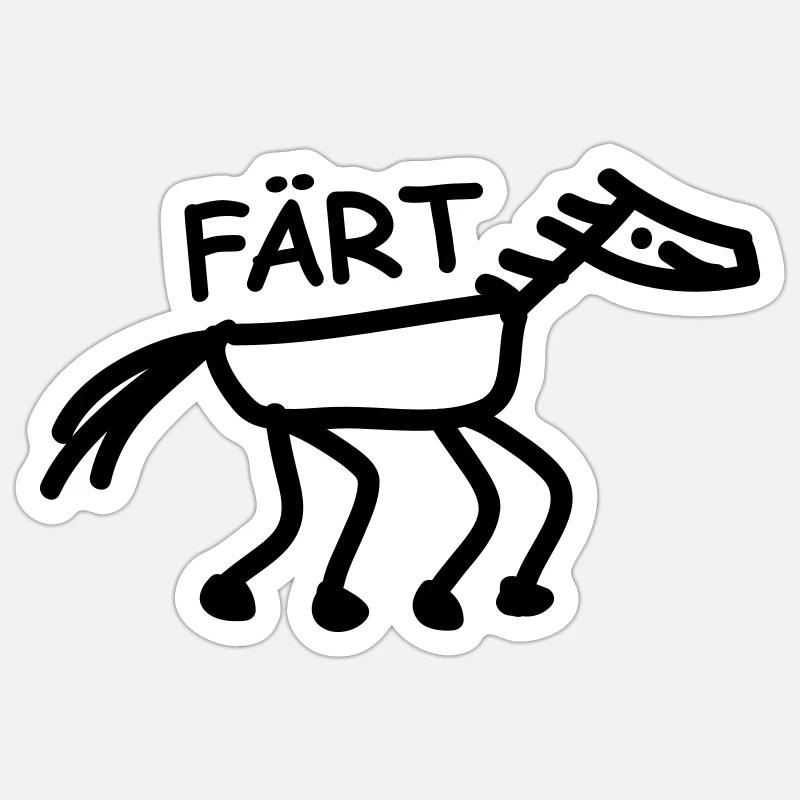 faert_1c - Sticker size S (10 x 10 cm) - white matte