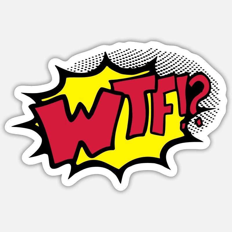 WTF Sticker Größe S (10 x 10 cm)