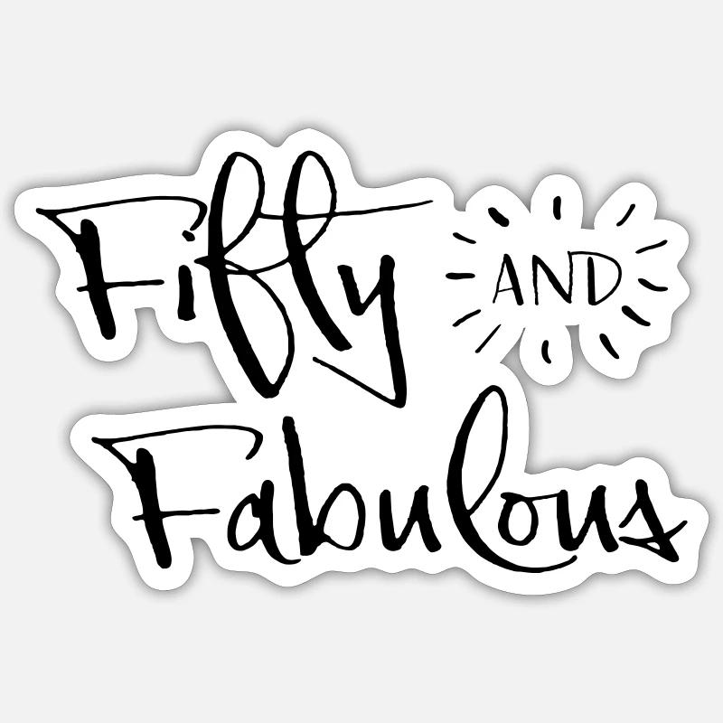 50 Geburtstag - Sticker Größe S (10 x 10 cm) - Mattweiß