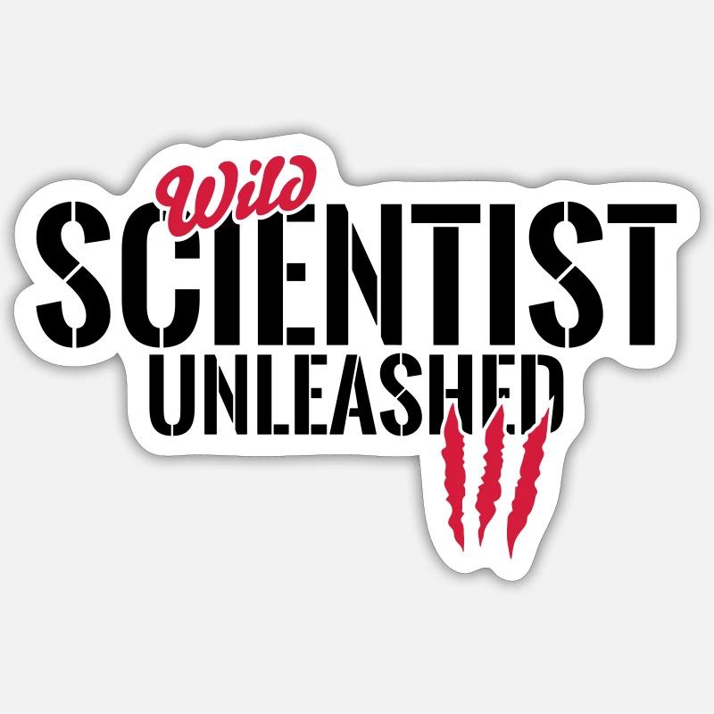 Wild scientists unleashed - Sticker size S (10 x 10 cm) - white matte