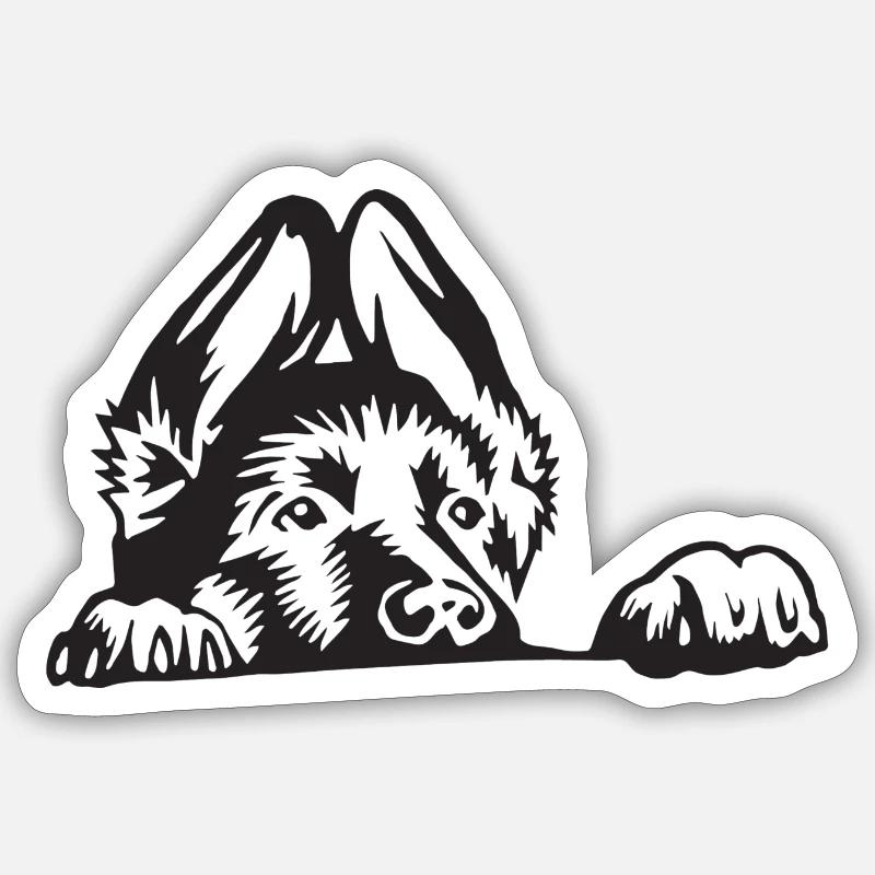Deutsch Schäfer Sticker Größe S (10 x 10 cm)