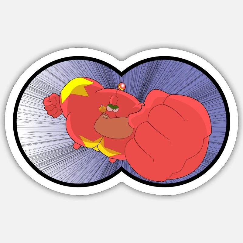 Captain Biceps - Sticker taille S (10 x 10 cm) - blanc mat
