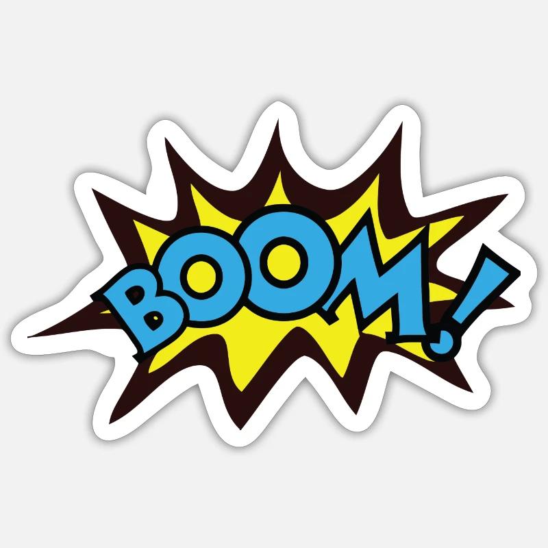 Boom ! - Sticker taille S (10 x 10 cm) - blanc mat