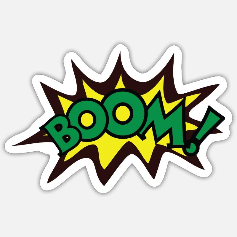 Boom! - Sticker size S (10 x 10 cm) - white matte