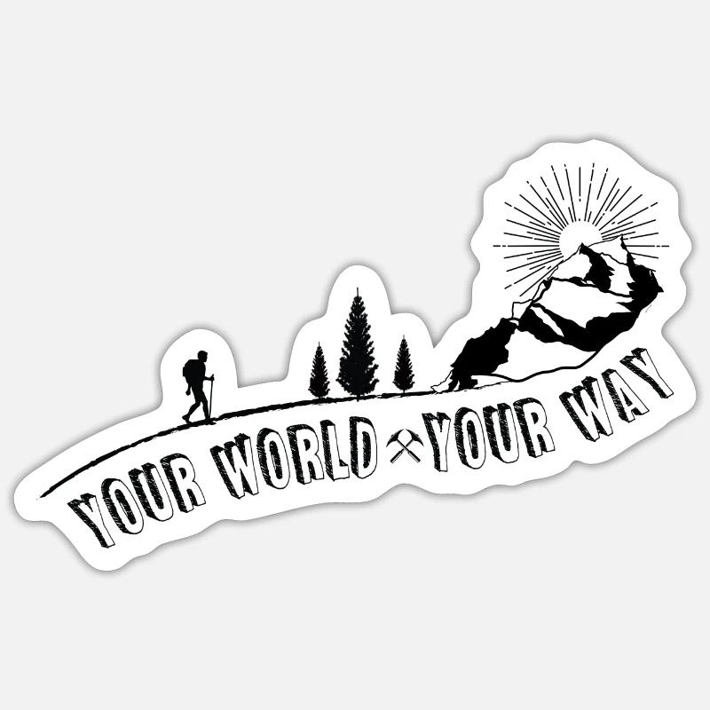 Mountain - Sticker size S (10 x 10 cm) - white matte