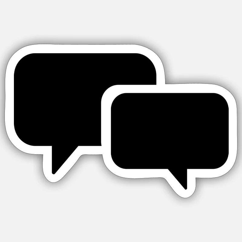 speech bubble Sticker size S (10 x 10 cm)