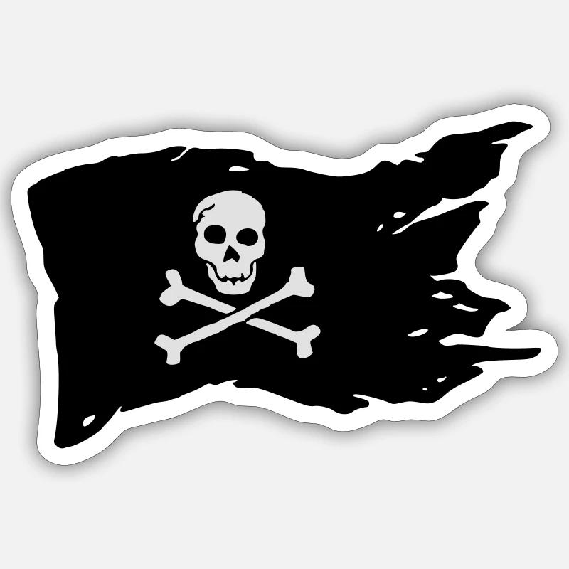 Roger Jolly (couleur personnalisable!) - Sticker taille S (10 x 10 cm) - blanc mat