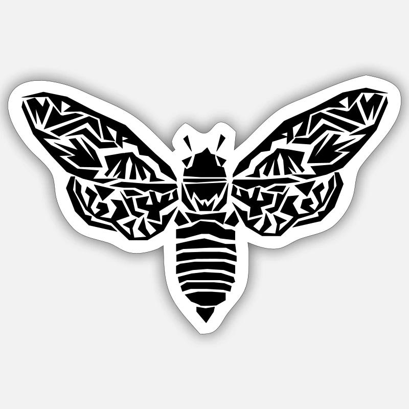 papillon de nuit Sticker taille S (10 x 10 cm)
