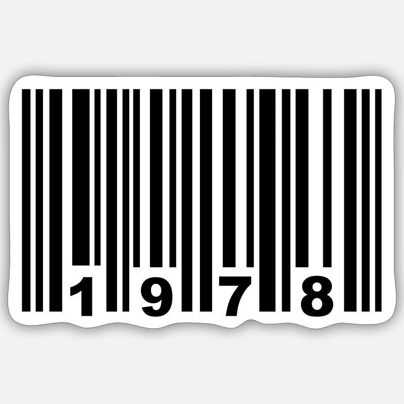 1978 - Sticker formato S (10 x 10 cm) - bianco opaco