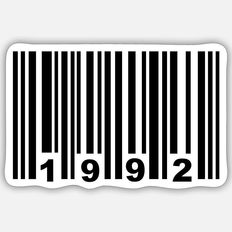 1992 - Sticker taille S (10 x 10 cm) - blanc mat
