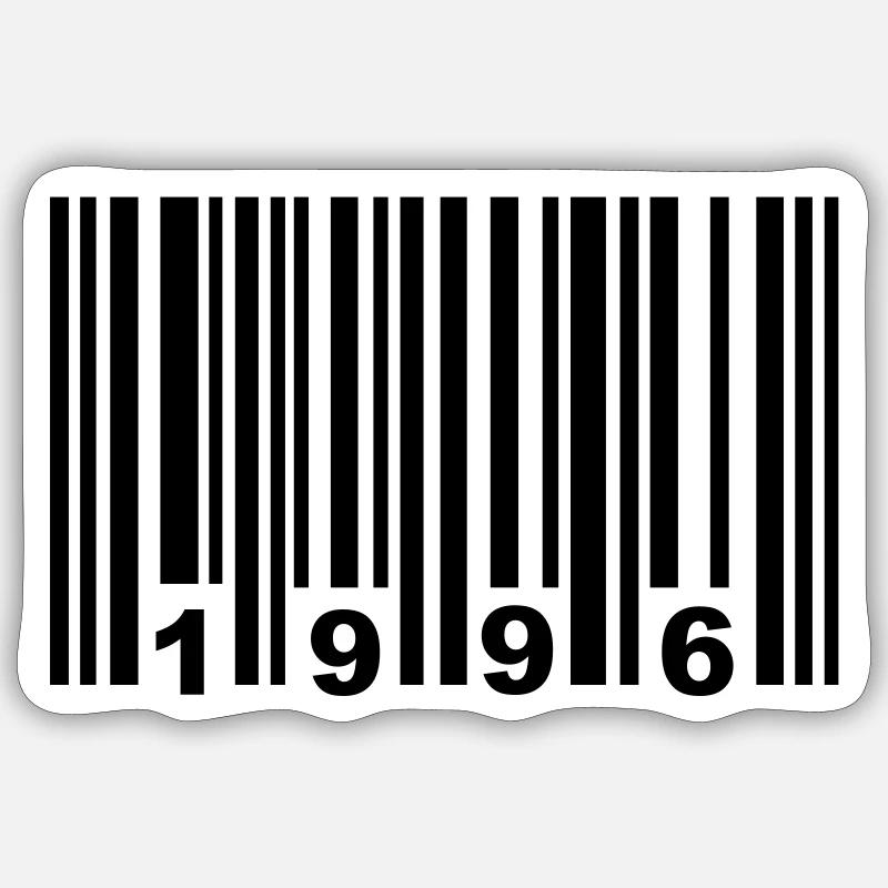 1996 - Sticker taille S (10 x 10 cm) - blanc mat