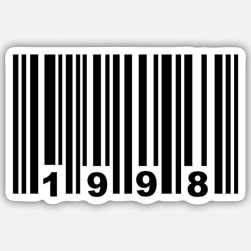 1998 - Sticker taille S (10 x 10 cm) - blanc mat