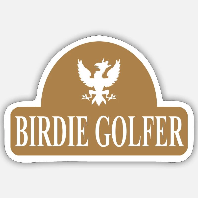 golf - Sticker taille S (10 x 10 cm) - blanc mat