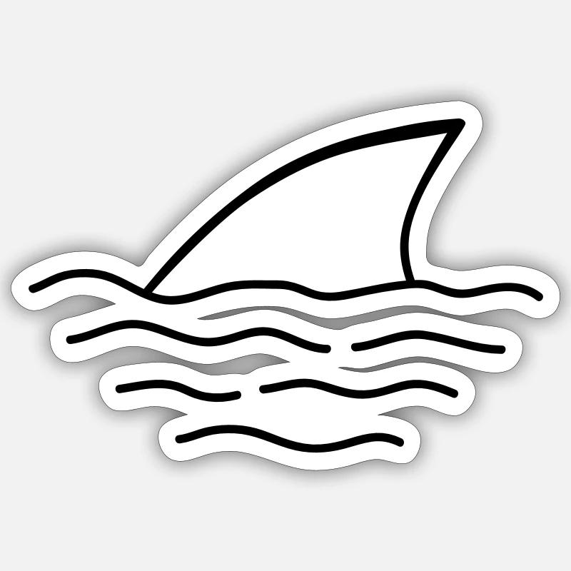 shark - Sticker size S (10 x 10 cm) - white matte