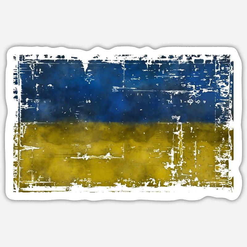 Ucraina - Sticker formato S (10 x 10 cm) - bianco opaco