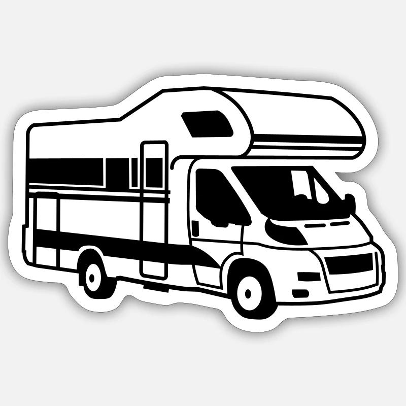 wohnmobil - Sticker size S (10 x 10 cm) - white matte