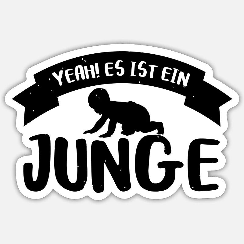 Yeah! Es wird ein Junge Sticker Größe S (10 x 10 cm)