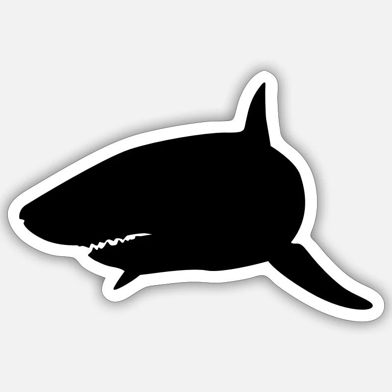 Shark - Sticker size S (10 x 10 cm) - white matte