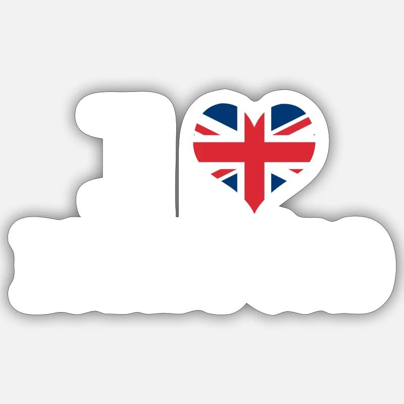 j'aime Bradford - Sticker taille S (10 x 10 cm) - blanc mat