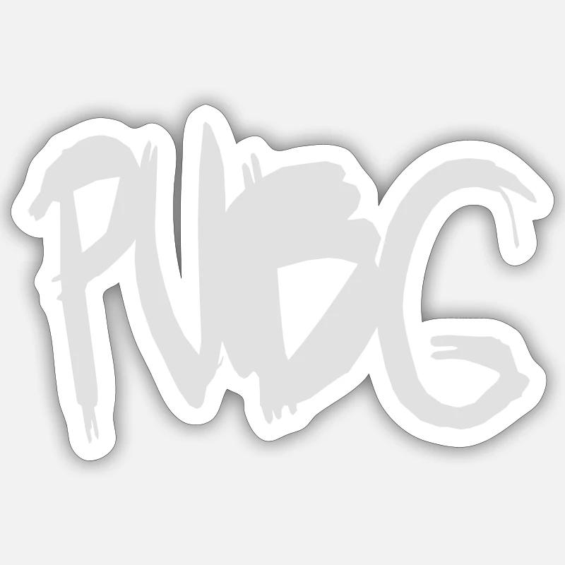 PUBG - Sticker taille S (10 x 10 cm) - blanc mat
