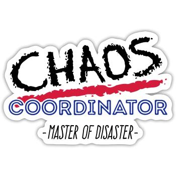 Chaos Coordinator 3C - Sticker Größe S (10 x 10 cm) - Mattweiß - Vorne