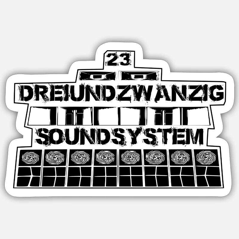 twenty-three soundsystem Sticker size S (10 x 10 cm)