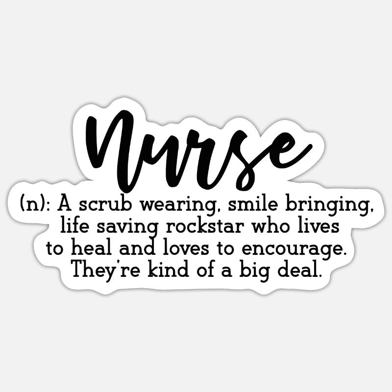 Nurse - Sticker size S (10 x 10 cm) - white matte