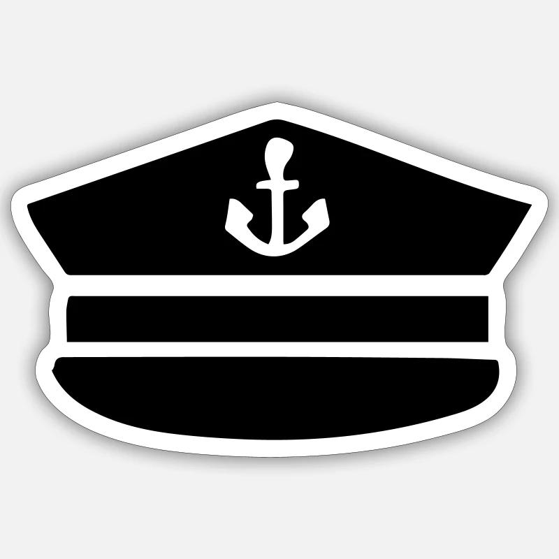 Captain's Cap - Captain - Sticker size S (10 x 10 cm) - white matte