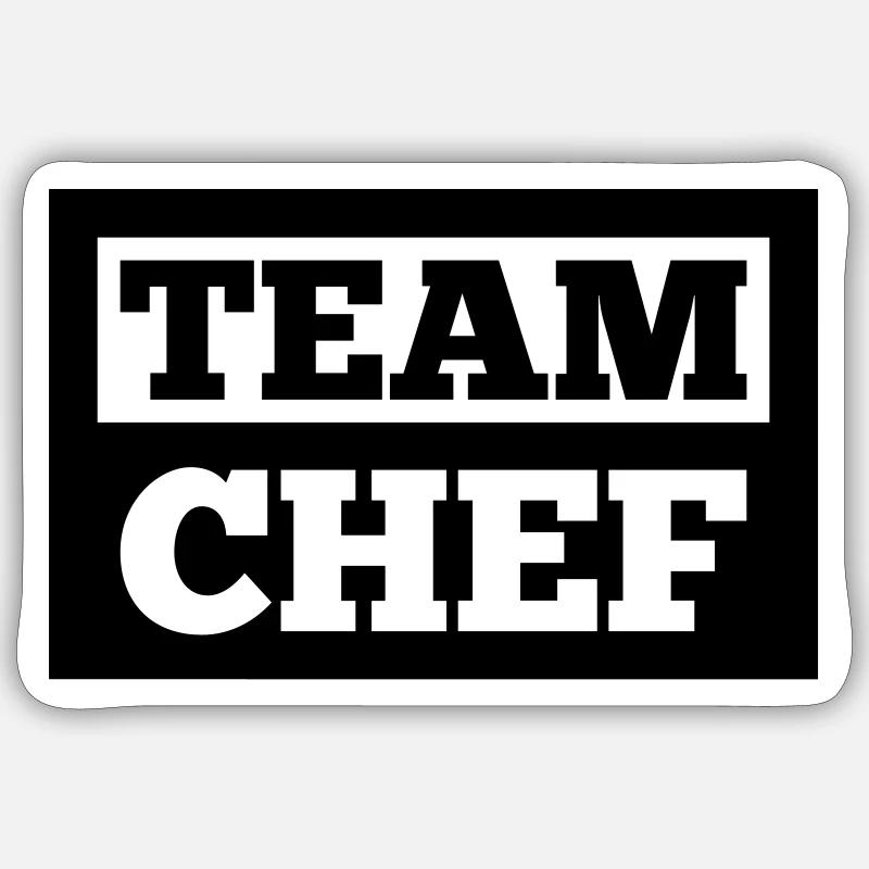 Team Chef - Sticker Größe S (10 x 10 cm) - Mattweiß