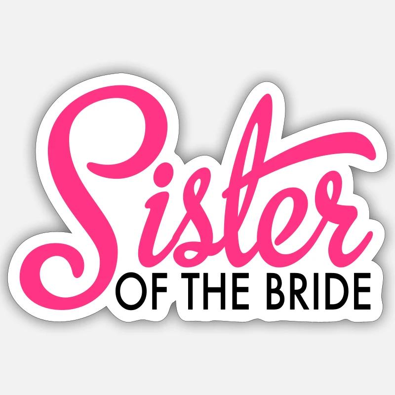bride - Sticker size S (10 x 10 cm) - white matte