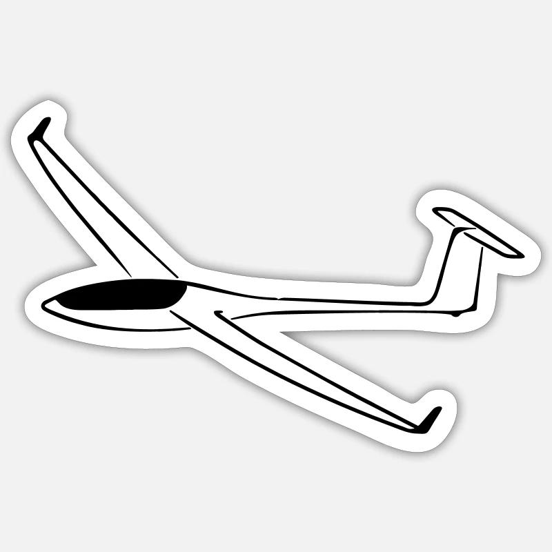 Cadeau de planeur Diana 2 - Sticker taille S (10 x 10 cm) - blanc mat