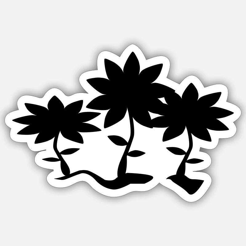 blumen Sticker size S (10 x 10 cm)