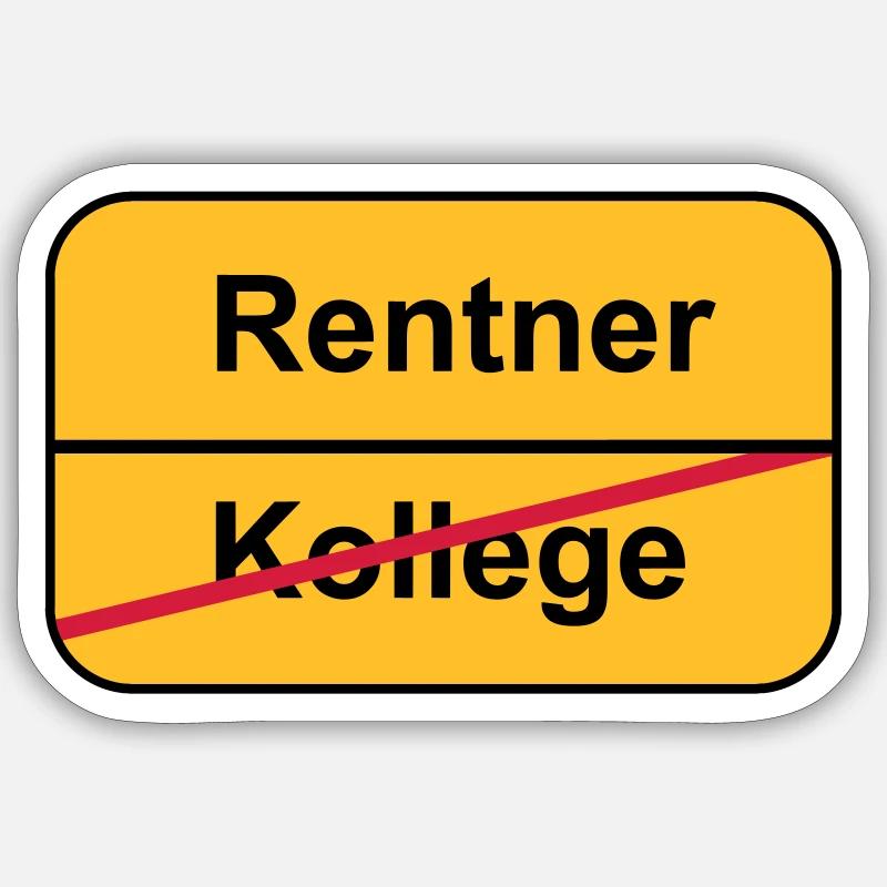 Pensionierung - Sticker Größe S (10 x 10 cm) - Mattweiß