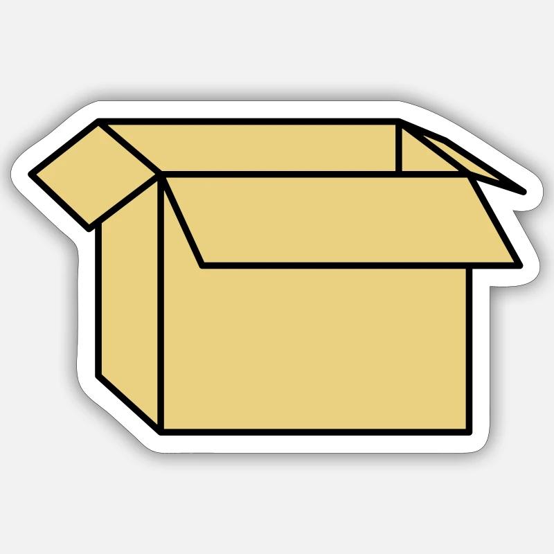 Carton - Sticker taille S (10 x 10 cm) - blanc mat