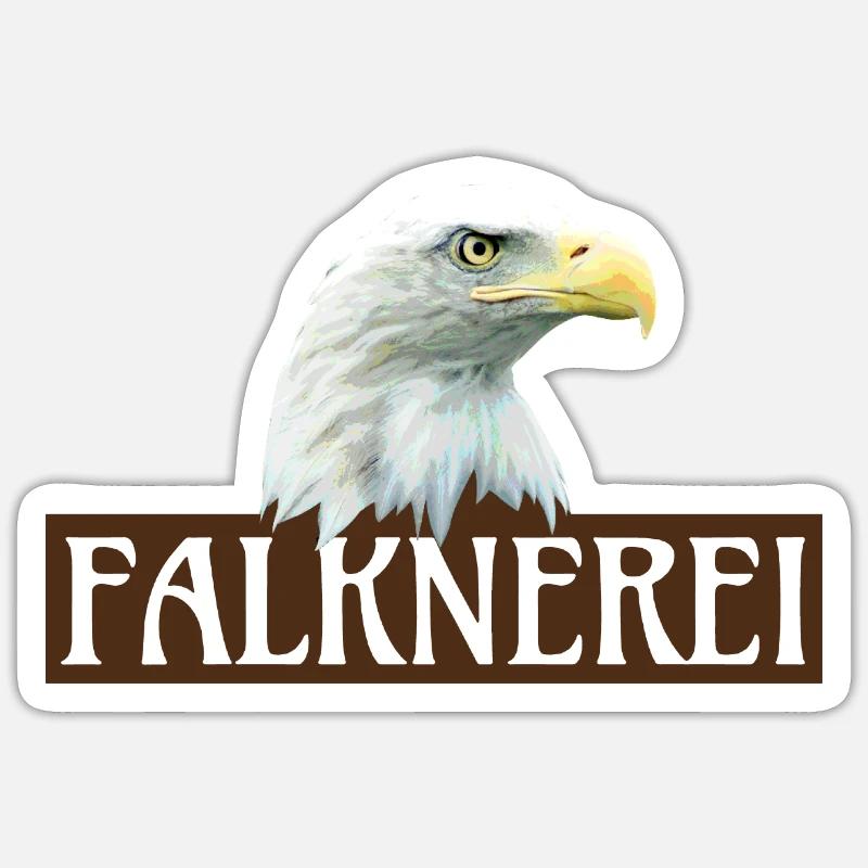 Falconry, eagle, transparent - Sticker size S (10 x 10 cm) - white matte