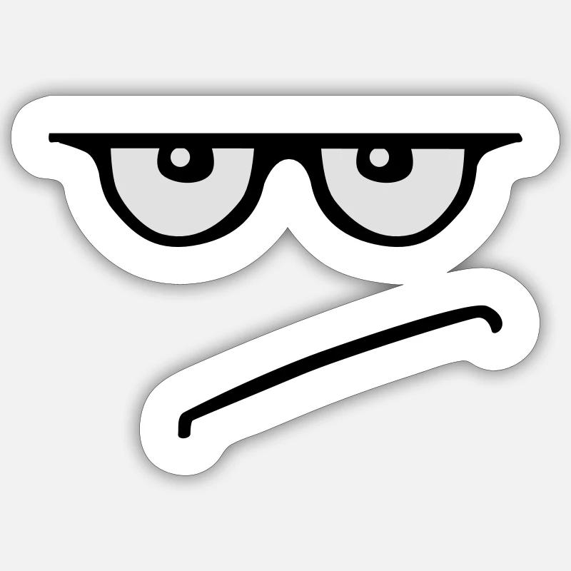 grumpy - Sticker size S (10 x 10 cm) - white matte