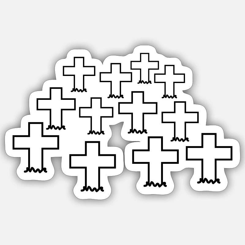 Cemetery - Sticker size S (10 x 10 cm) - white matte