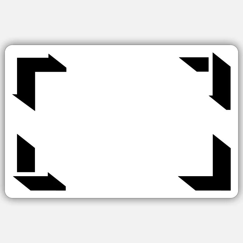 Frame - Sticker size S (10 x 10 cm) - white matte