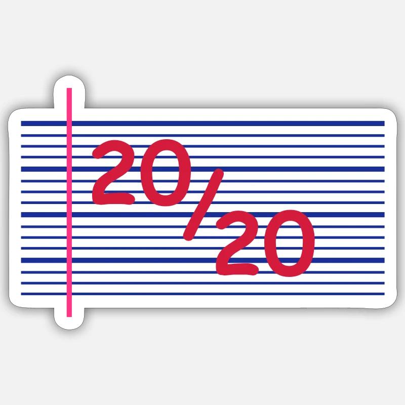 20sur20 - Sticker taille S (10 x 10 cm) - blanc mat