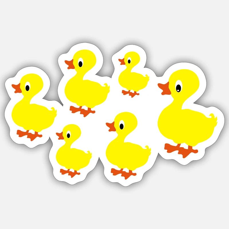 canard - Sticker taille S (10 x 10 cm) - blanc mat