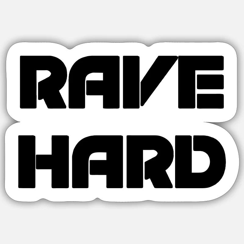 Rave Raver Techno Sticker taille S (10 x 10 cm)