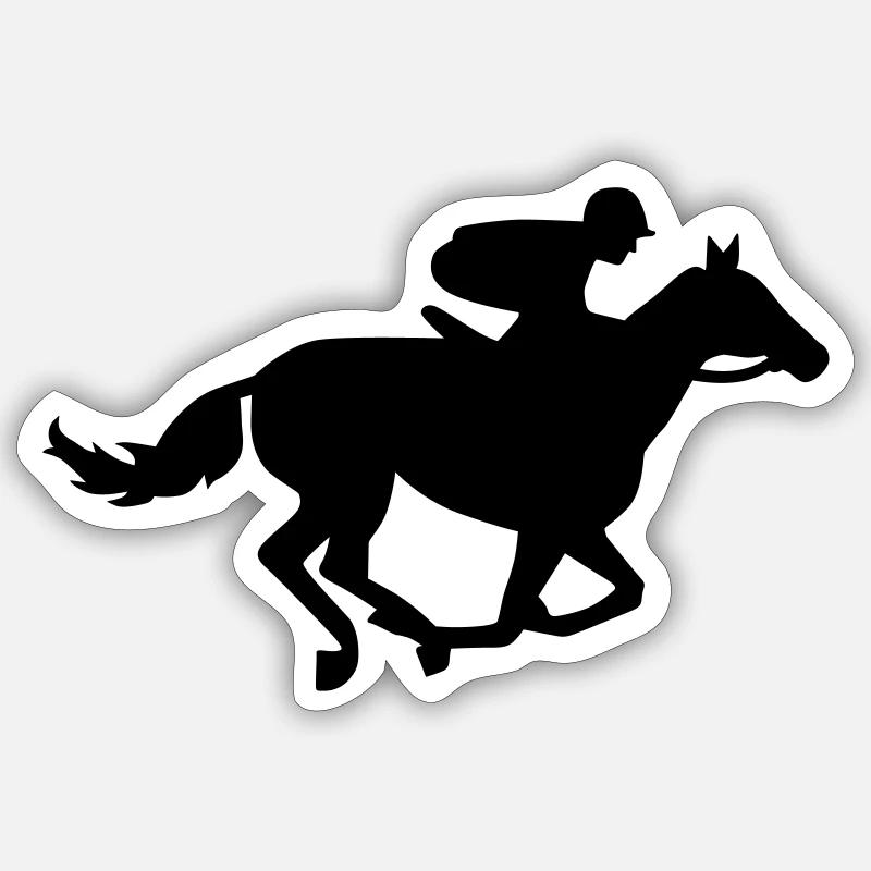 Riding - Sticker size S (10 x 10 cm) - white matte