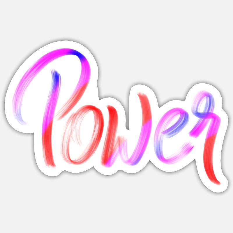 Power - Sticker Größe S (10 x 10 cm) - Mattweiß