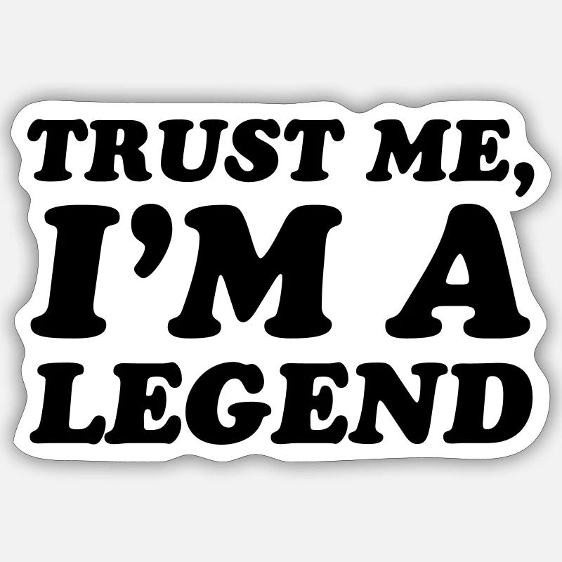 Legend - Sticker taille S (10 x 10 cm) - blanc mat